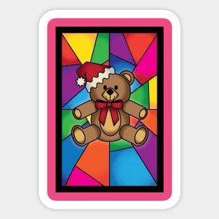 Stained Glass Bear Sticker